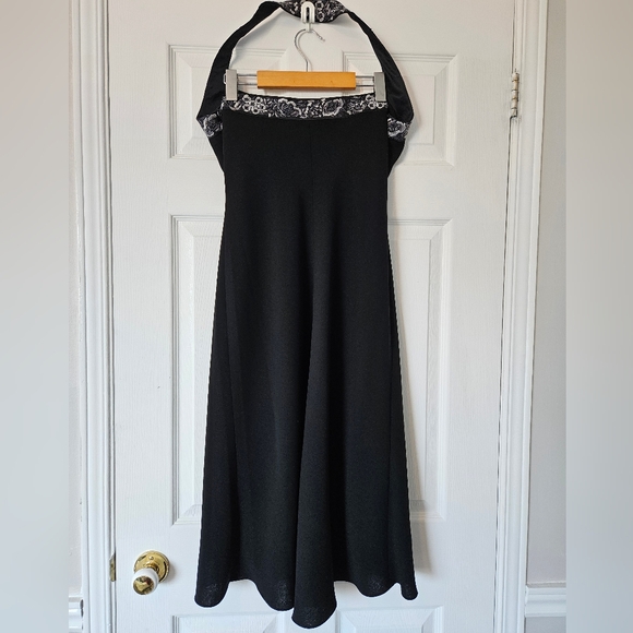 JNY bias cut Embroidered Silk straps Jones New York dress LBD Size 10 - Picture 6 of 16